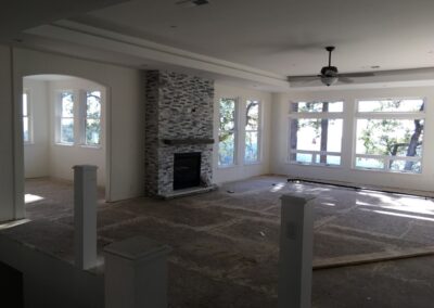 long view of the house construction project of tlb builder home interior